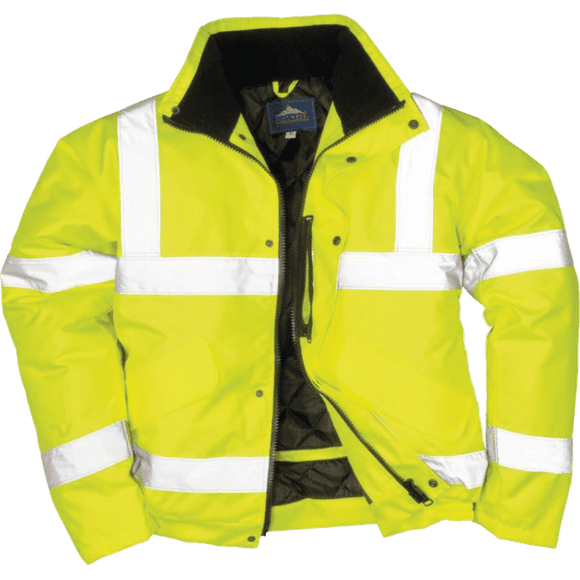 Bomber Jacket, Men, Yellow, Polyester, L
