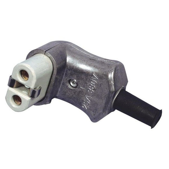 Electrical-plugs - Right Angle Aluminium Female Plug 2+earth 250V 25A