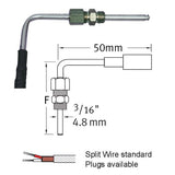 Standard Thermocouple - Tube Tube Type Thermocouple With 4.8mm (3/16") Probe.