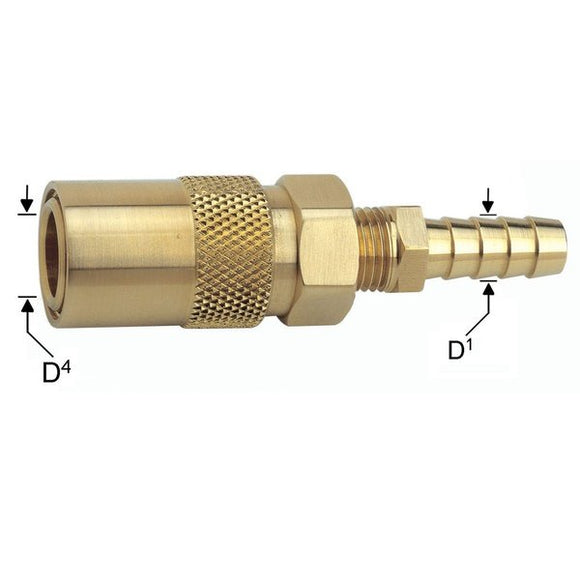 Waterline - DME Straight Socket Couplings With Hose Tail